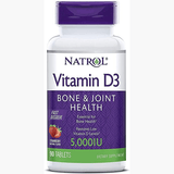 Natrol Vitamina D3 125 mcg - Fresa - 90 Tabletas - Puro Estado Fisico