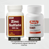 Rugby Zinc Sulfate - 220 mg - 100 Tabletas - Puro Estado Fisico