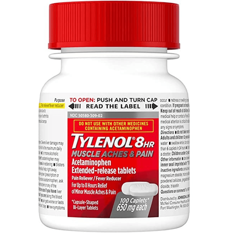 Tylenol Dolor y Molestias Musculares (Muscle Aches & Pain) - 100 Comprimidos - Puro Estado Fisico