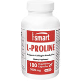 Super Smart L-Prolina 3000 mg - 180 Cápsulas Vegetarianas - Puro Estado Fisico