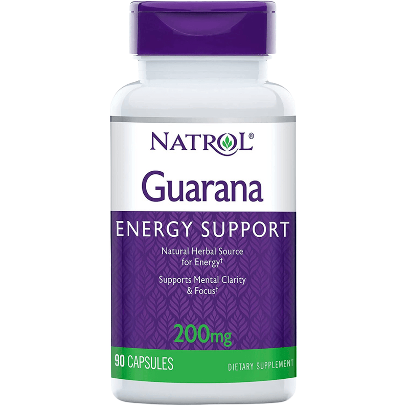 Natrol Guaraná 200 mg - 90 Cápsulas - Puro Estado Fisico