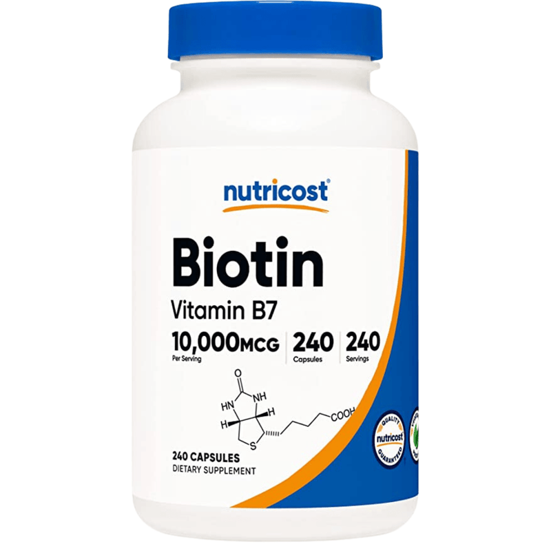 Nutricost Biotina 10.000 mcg 240 Cápsulas Puro Estado Fisico