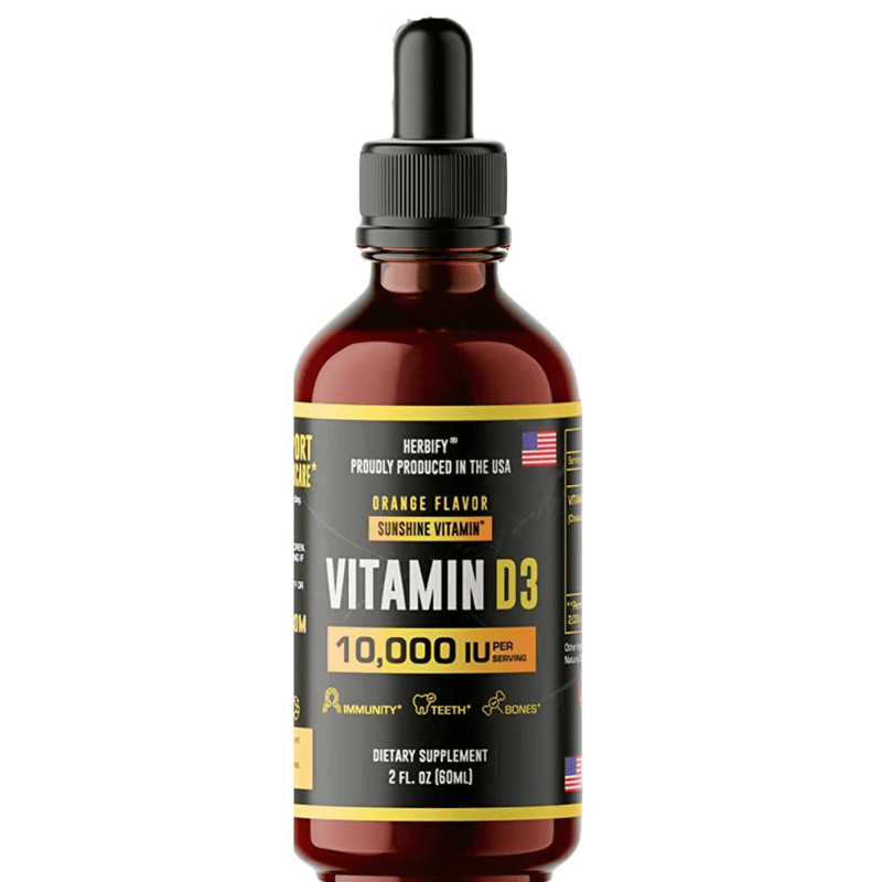 Herbify Vitamina D3 - 10000 IU - Naranja - 60 ml - Puro Estado Fisico