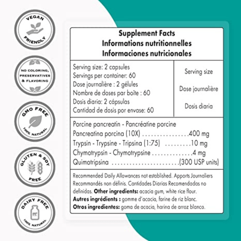 Super Smart Pancreatina - 120 Cápsulas - Puro Estado Fisico