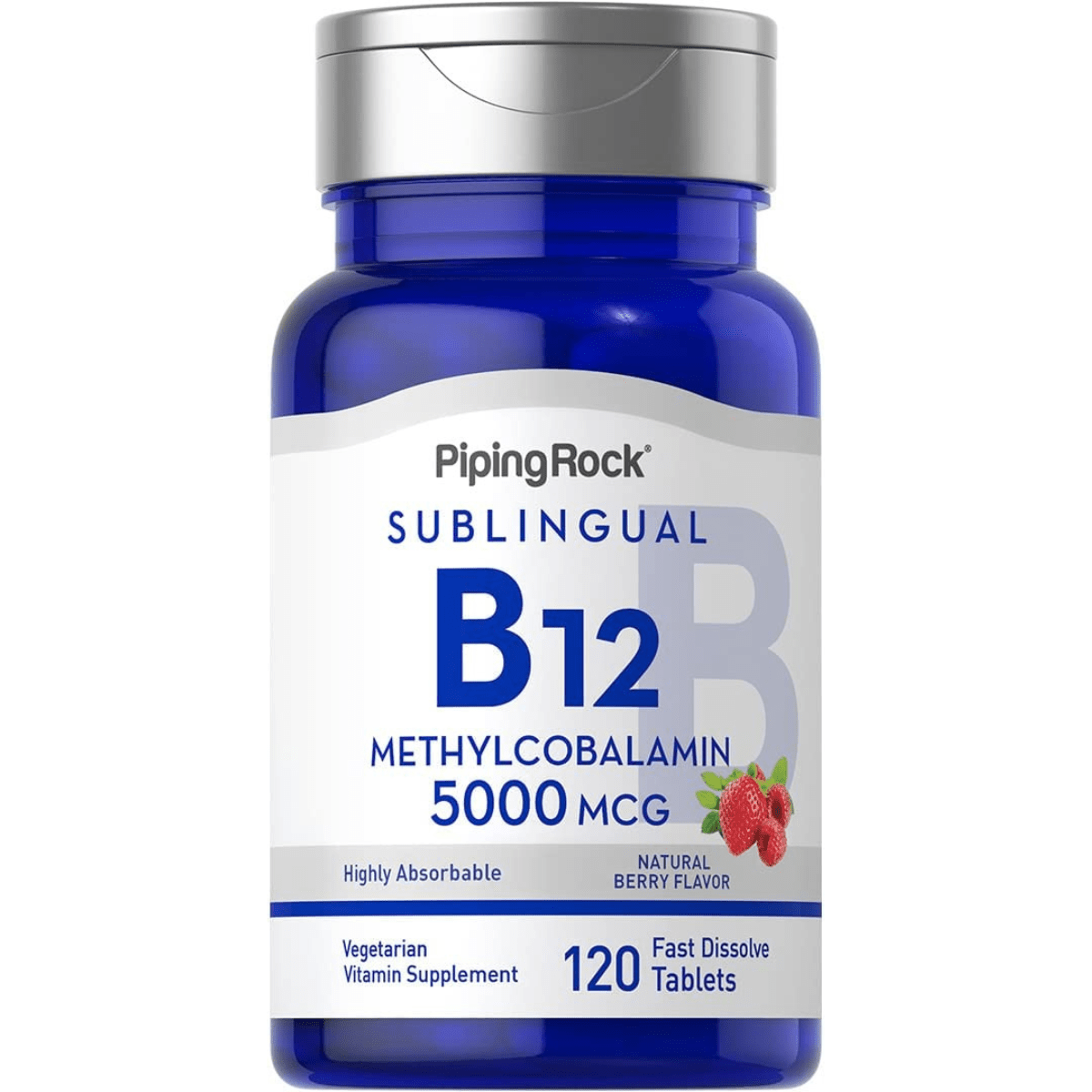 Piping Rock Vitamina B12 - 120 Tabletas de disolución rápida | Puro ...