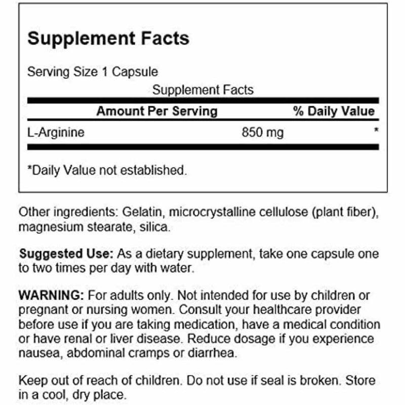 L-Arginina - 90 Cápsulas - Puro Estado Fisico