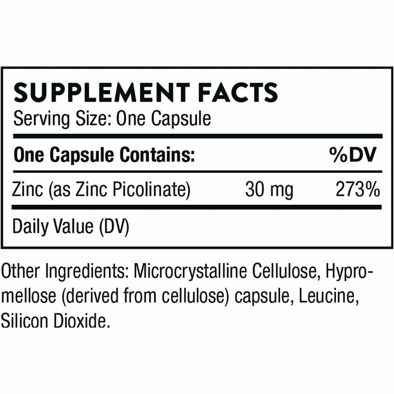 Picolinato de Zinc - 30 mg - Puro Estado Fisico