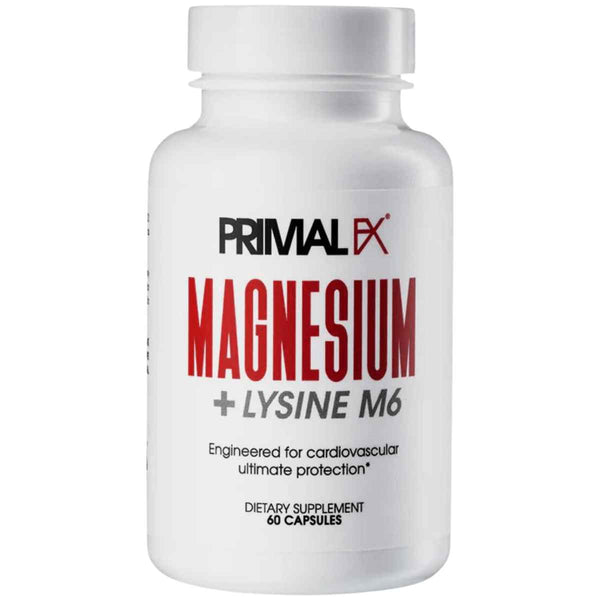 PrimalFX Magnesio con Lisina M6 - 60 Cápsulas - Puro Estado Físico