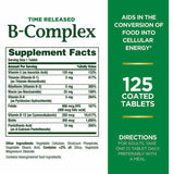 Complejo de Vitamina B - 125 Tabletas - Puro Estado Fisico