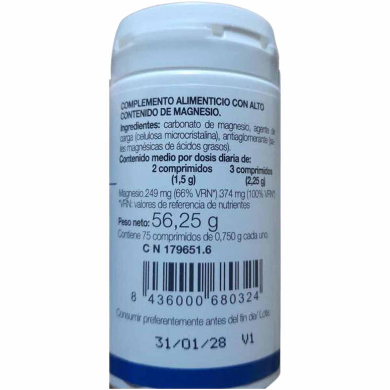 Carbonato De Magnesio - 75 Comprimidos - Puro Estado Fisico