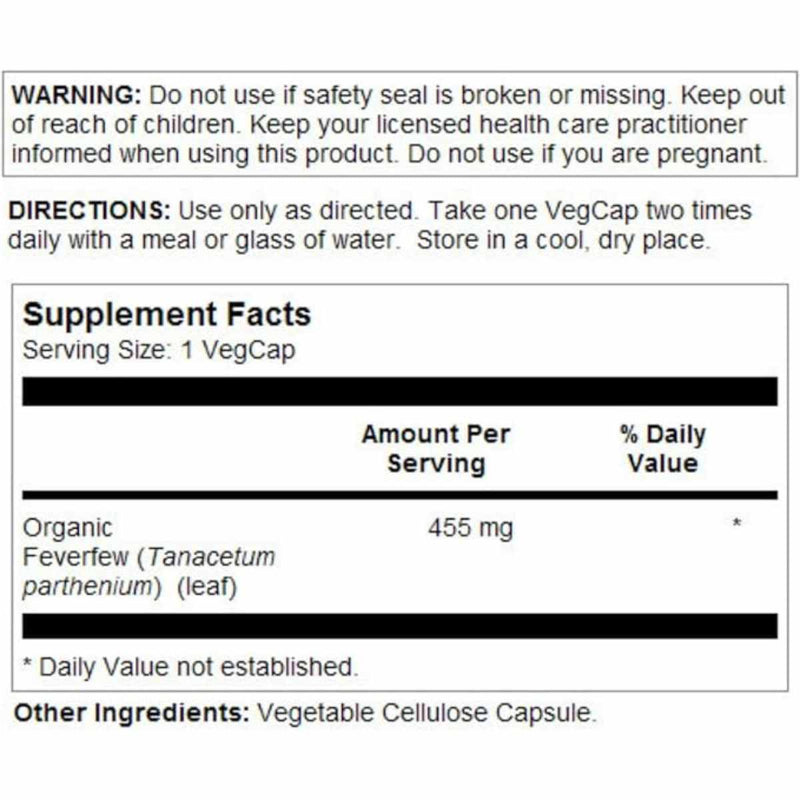 Matricaria - 455 mg - 100 Cápsulas Veganas - Puro Estado Fisico