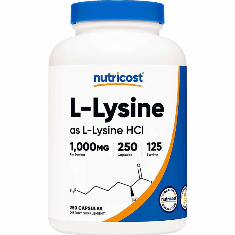 L-Lisina - 1000 mg - 250 Cápsulas - Puro Estado Fisico