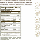 Solgar Complejo de Quercetina - 100 Cápsulas Vegetales - Tabla Nutricional - Puro Estado Físico