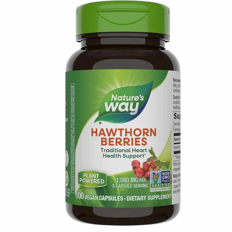 Nature's Way Bayas de espino 1080 mg - 100 cápsulas veganas