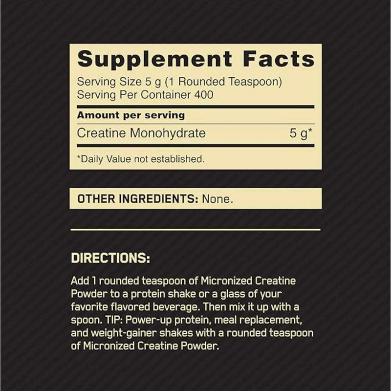 Optimum Nutrition Creatina Micronizada 5 g  Polvo