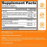 Doctor’s Best Glucosamine Chondroitin With Msm - Tabla Nutricional - Puro Estado Fisico