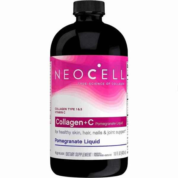 NeoCell Colágeno Líquido Con Vitamina C  - Sabor Granada - 473 ml - Puro Estado Físico