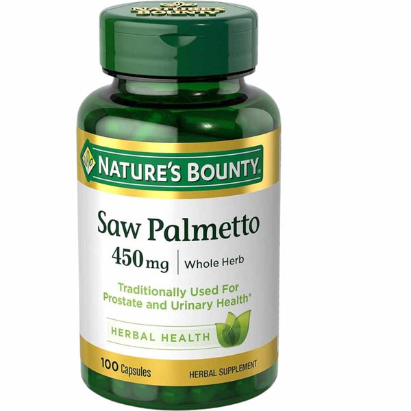 Nature’s Bounty Saw Palmetto 450 mg - 100 Cápsulas - Puro Estado Físico