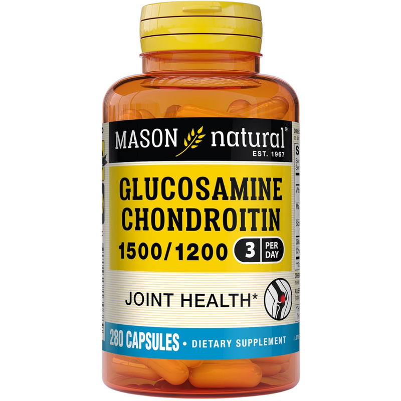 Mason Natural Glucosamine/Chondroitin - 280 Cápsulas - Puro Estado Fisico