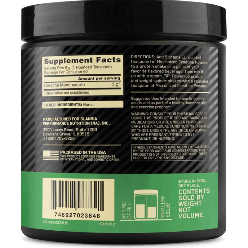 Optimum Nutrition Creatina Micronizada 5 g  Polvo