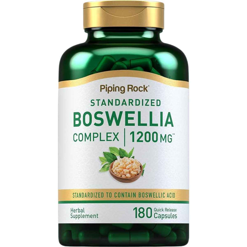 Piping Rock Extracto de Boswellia 1200 mg - 180  Cápsulas de Liberación Rápida - Puro Estado Físico