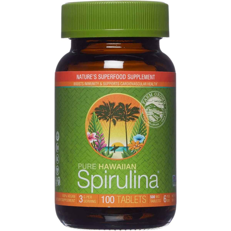 Nutrex Hawaii Spirulina  500 mg - 100 Tabletas - Puro Estado Físico