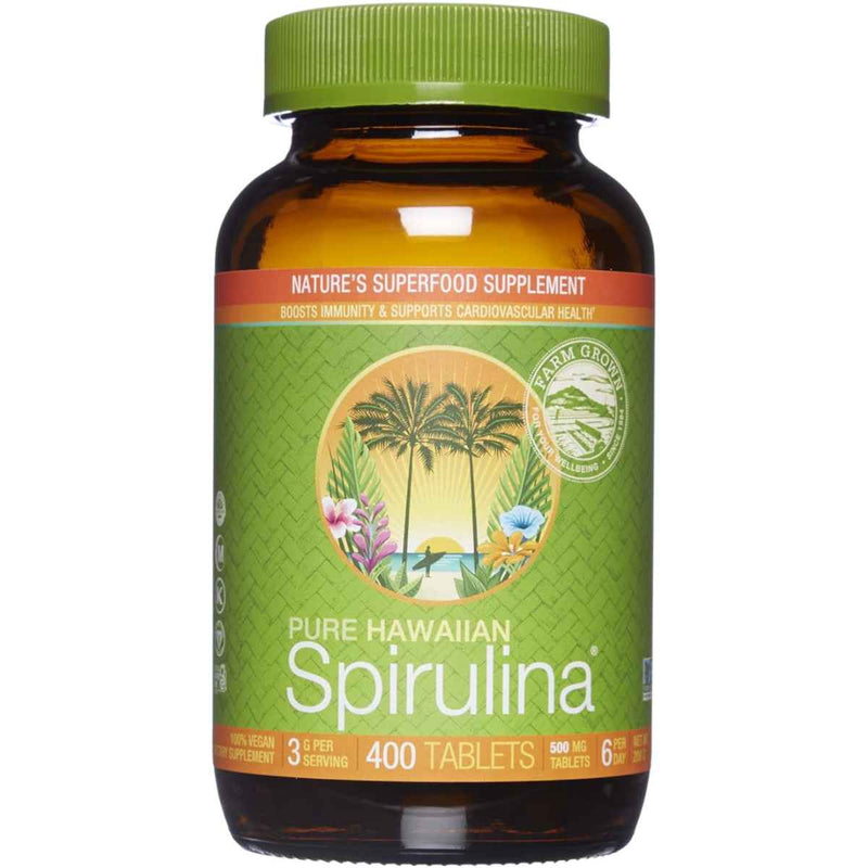 Nutrex Hawaii Spirulina  500 mg - 400 Tabletas - Puro Estado Físico