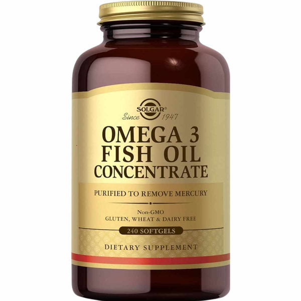 Solgar Omega-3 Aceite De Pescado Concentrado - 240  Cápsulas Blandas - Puro Estado Físico