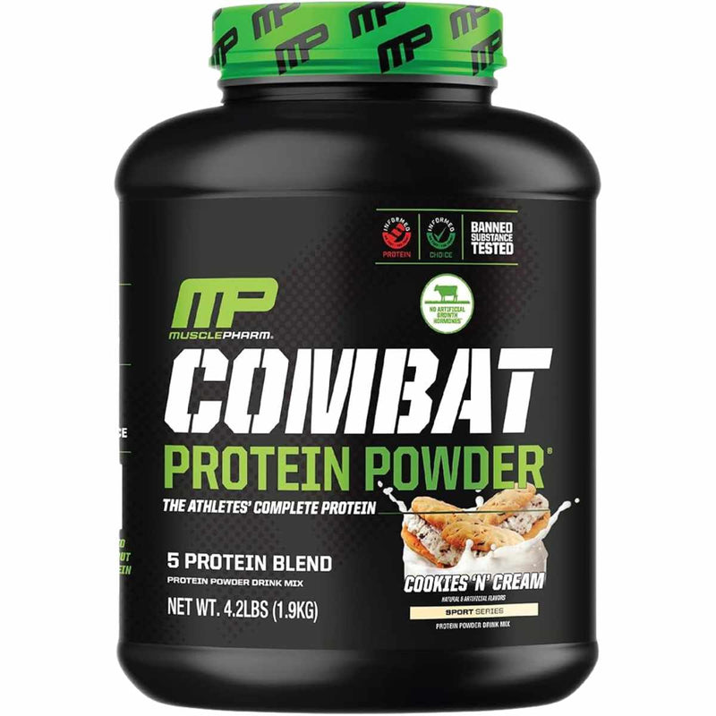 MusclePharm Proteína en Polvo - Sabor Galletas y Crema - 4 lb - Puro Estado Físico