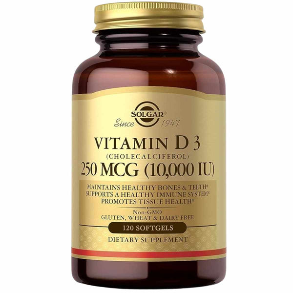 Solgar Vitamina D3 - 120 Cápsulas Blandas - Puro Estado Físico