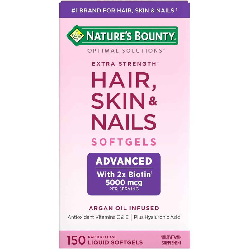 Nature's Bounty Extra Strength Hair Skin & Nails (Pelo, Piel y Uñas) - Puro Estado Fisico