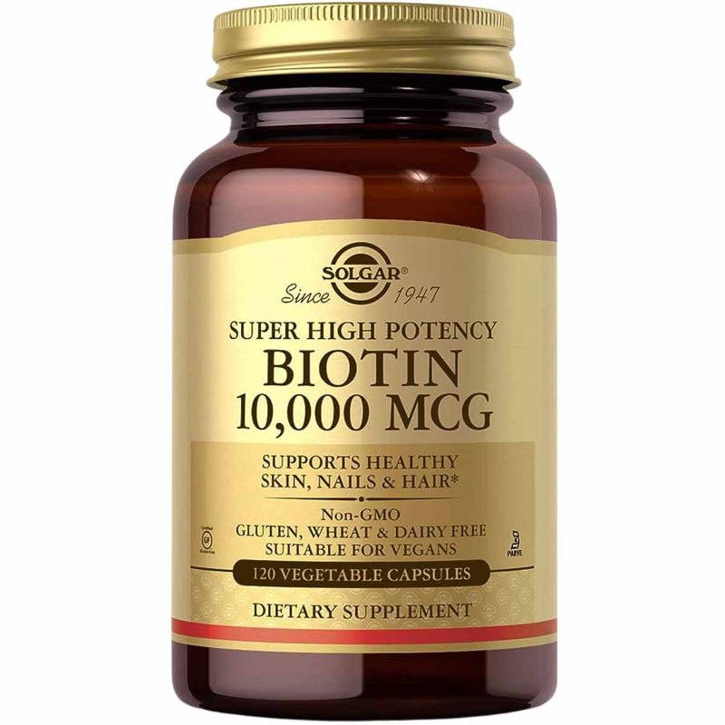 Solgar Biotina  1000 mcg - 120 Cápsulas Vegetales - Puro Estado Físico