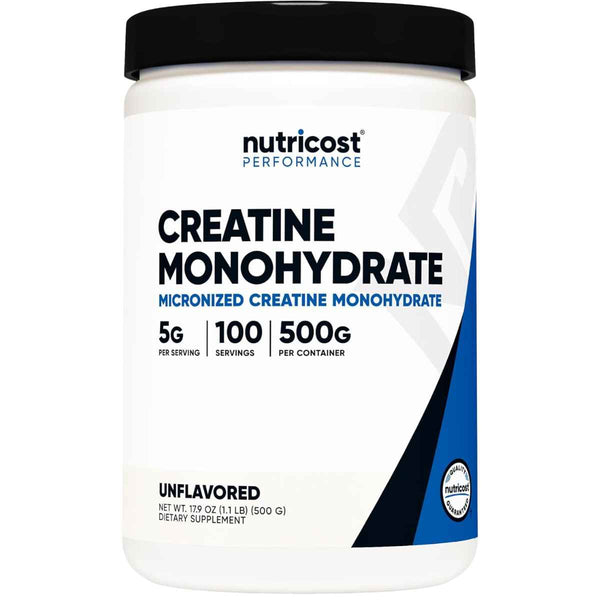 Nutricost Monohidrato de Creatina 5 g - 500 g - Puro Estado Físico