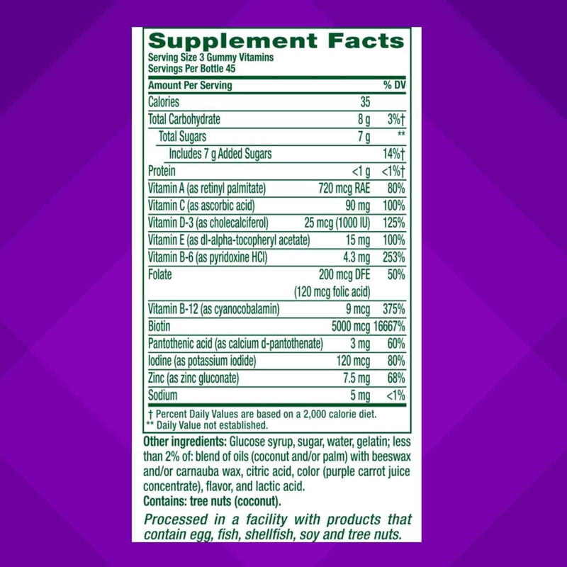 VitaFusion Gorgeous Hair Skin & Nails - Gummies - Puro Estado Fisico