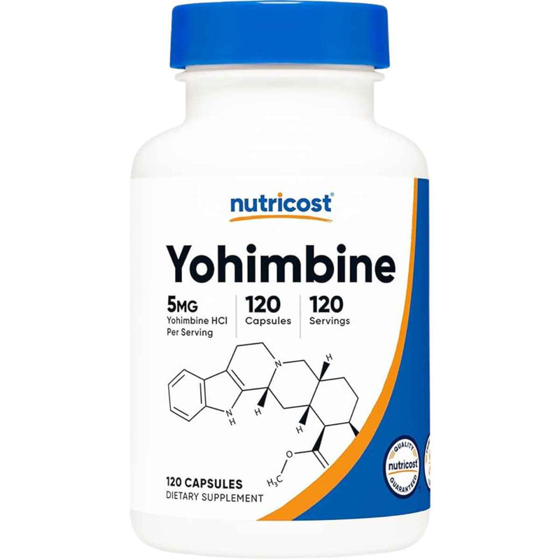 Nutricost Yohimbina  5 mg - 120  Cápsulas - Puro Estado Físico