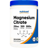 Nutricost Citrato de Magnesio 210 mg - 500 g - Puro Estado Físico