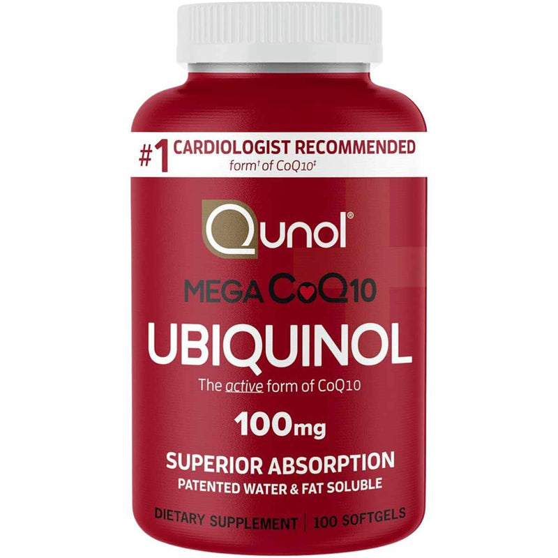 Qunol Mega Ubiquinol CoQ10 100 mg - 100 Cápsulas Blandas - Puro Estado Físico
