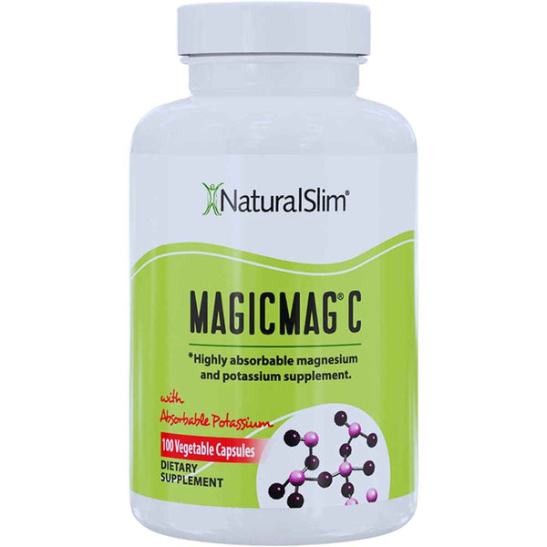 NaturalSlim MagicMag® C  Citrato de Magnesio - Sabor Cítricos - 100 Cápsulas Vegetales - Puro Estado Físico