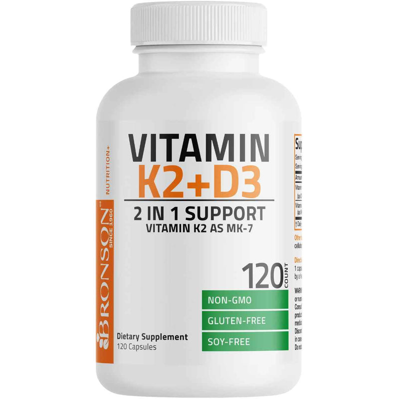 Bronson Vitamina K2 MK-7 Más Vitamina D3 - Cápsulas