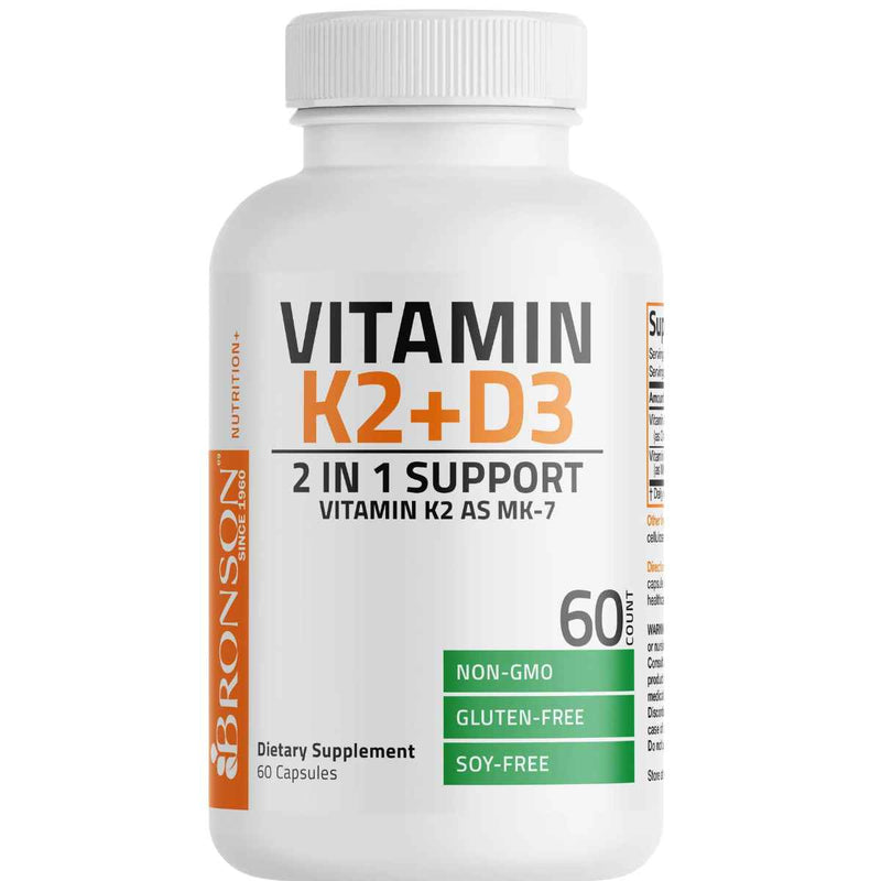 Bronson Vitamina K2 MK-7 Más Vitamina D3 - Cápsulas