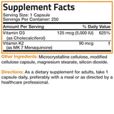 Bronson Vitamina K2 MK-7 Más Vitamina D3 - Cápsulas