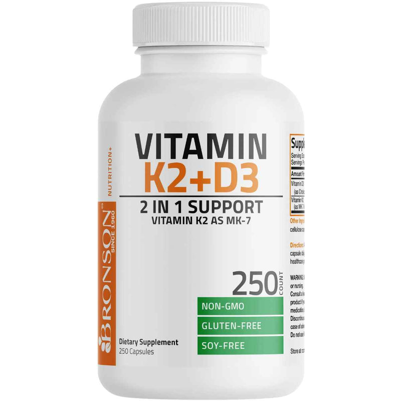 Bronson Vitamina K2 MK-7 Más Vitamina D3 - Cápsulas