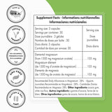SuperSmart Orotato de Magnesio 1500 mg - 90 Cápsulas Vegetarianas - Tabla Nutricional - Puro Estado Físico