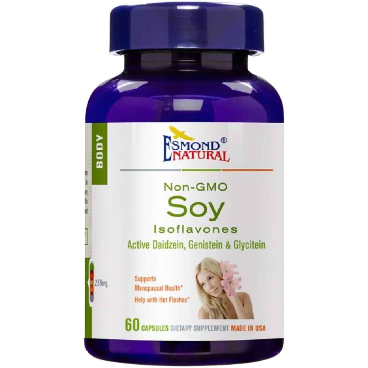 ESMOND NATURAL Isoflavonas De Soya Para Menopausia - 60 Cápsulas - Puro Estado Físico