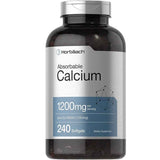 Horbäach Calcio con Vitamina D3  1200 mg - 240  Cápsulas Blandas - Puro Estado Físico