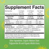 MaryRuth Organics Probiótico Líquido Orgánico - 60 ml - Tabla Nutricional - Puro Estado Físico