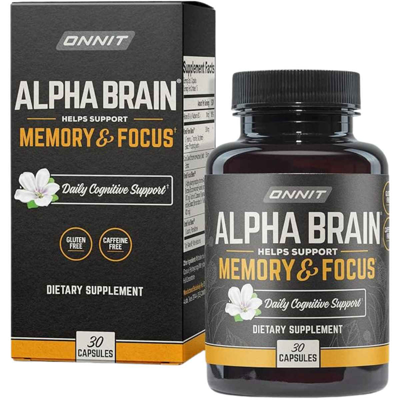 Onnit Alpha Brain Suplemento Nootrópico para el Cerebro - 30 Cápsulas - Puro Estado Físico