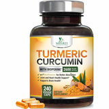 Nature's Nutrition Cúrcuma con BioPerine 2600 mg - 240 Cápsulas Vegetales - Puro Estado Físico