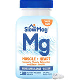 SlowMag  Cloruro de Magnesio para Salud Cardiovascular y Muscular - 180 Tabletas - Puro Estado Físico