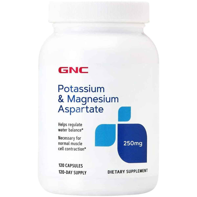 GNC Aspartato De Potasio y Magnesio 250 mg - 120 Cápsulas - Puro Estado Físico